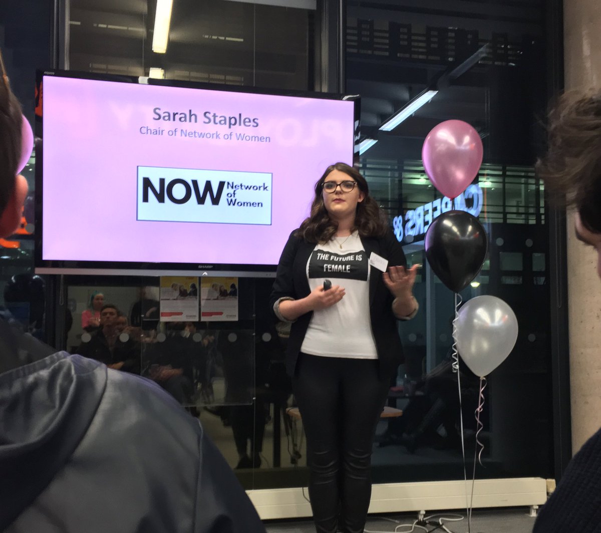 MsAlexBev's tweet photo. The amazing @SarahVStaples at the #NOWlaunch @NOW_Plym https://t.co/1vpScDi71U