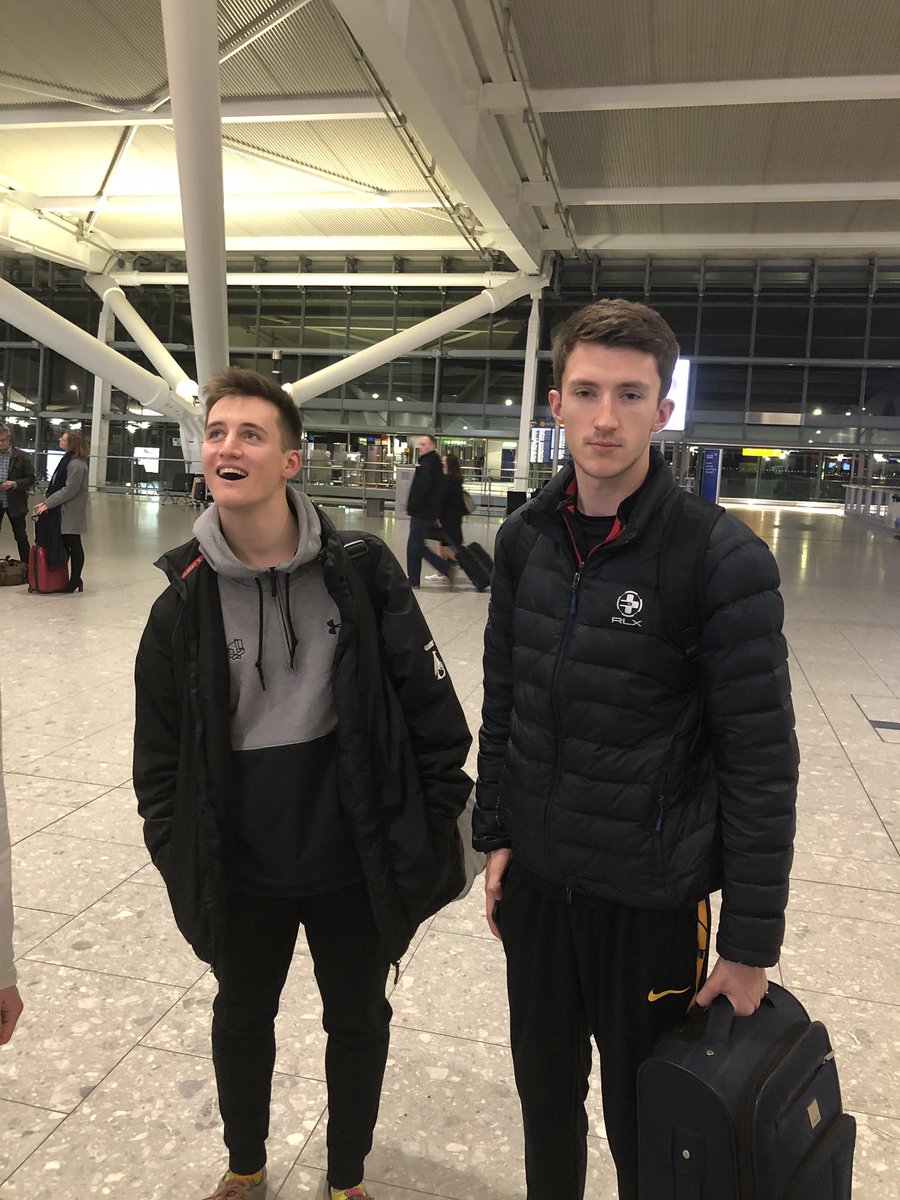 Reading boys ready to hit the BA lounge