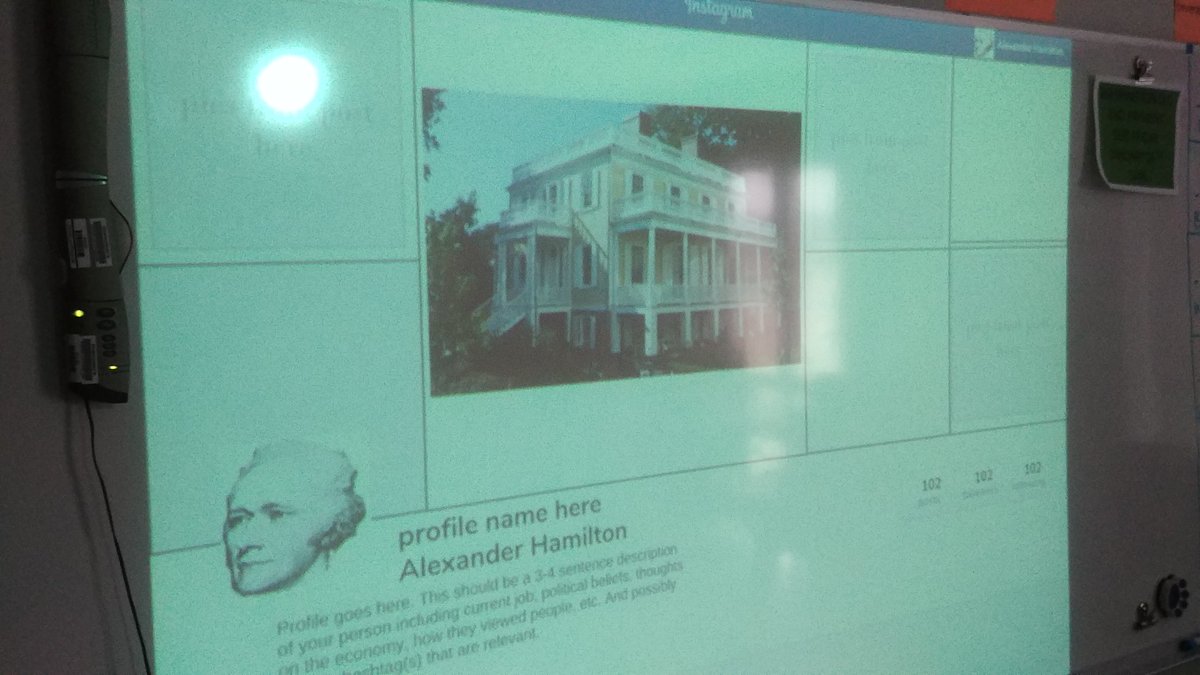 Hamilton &amp; Jefferson Instagram style profiles, while we listen to <a href="/HamiltonMusical/">Hamilton</a> 😀👍#WeRHeritage