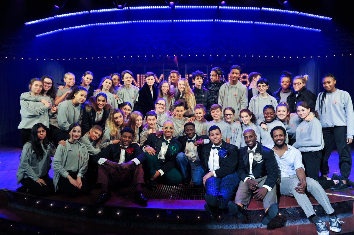 fiveguysmusical's tweet photo. Did you ever see a more FUNKY bunch? We were joined by the wonderful Sylvia Young school this year to celebrate Community Day at the @MarbleArchLDN  ! #FiveGuysNamedMoe https://t.co/L1RqsEiViR