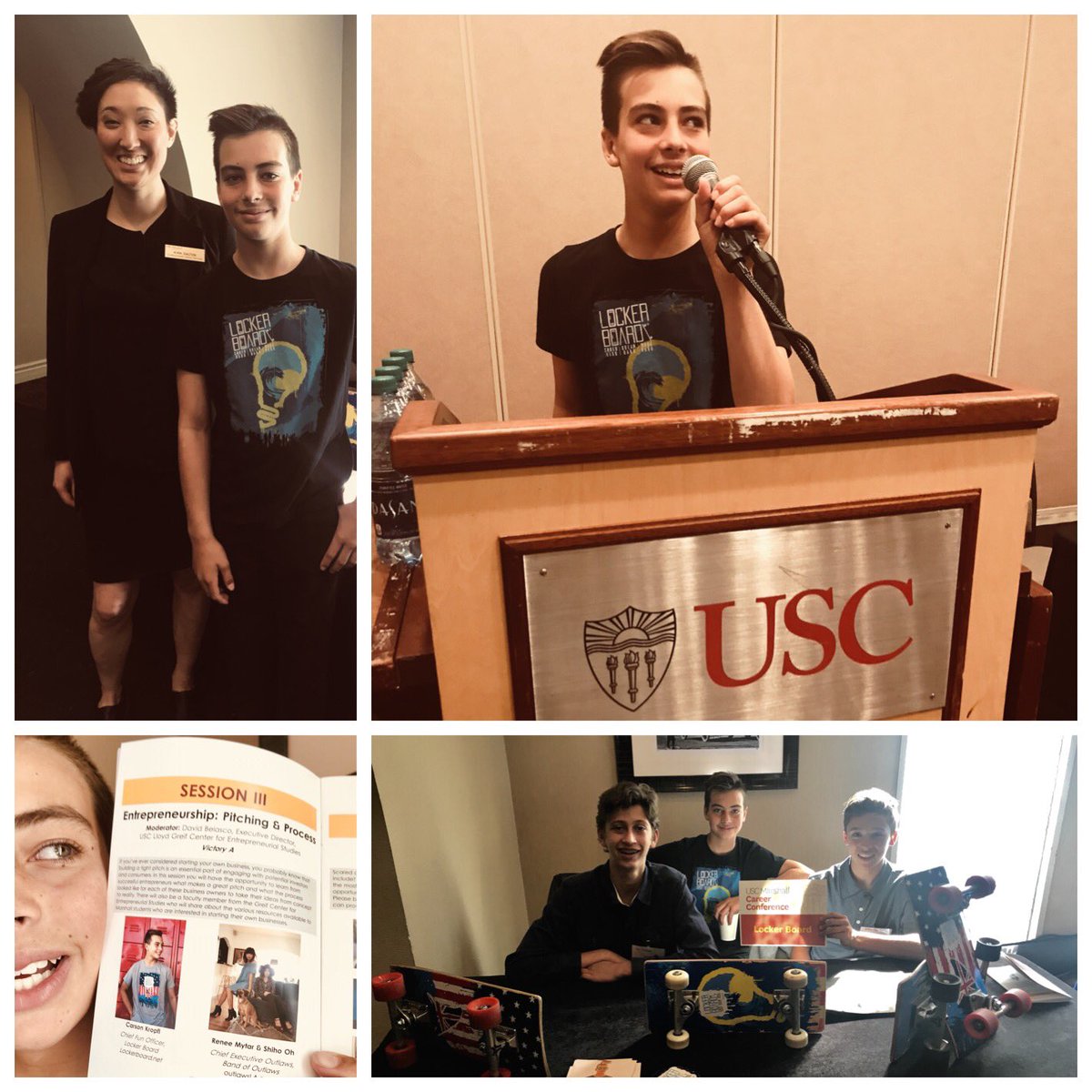 lockerboard's tweet photo. Can’t believe I get to teach @USC @USCMarshall undergrads how to give a pitch! Getting in the zone! #lockerboard #shredhard #dreamhard #workhard https://t.co/RPwMRr2sLU