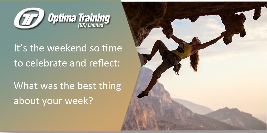 It's the weekend so time to celebrate and reflect: What was the best thing about your week? Whatever you are up to this weekend, have a great time! We have that #FridayFeeling and we (well... some of us) are looking forward to some climbing.