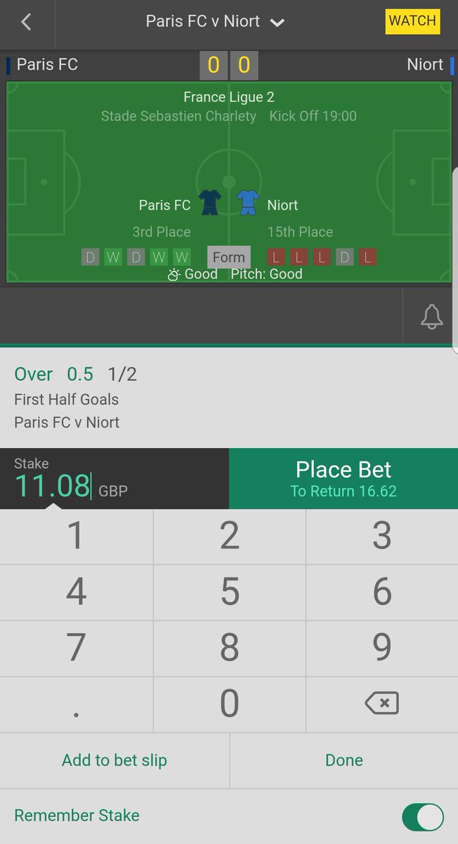 dms_tipster's tweet photo. Bet 3 is here!! 

Paris FC vs Niort Over 0.5 First Half Goals 

#52100 https://t.co/gFoHF0x1vJ