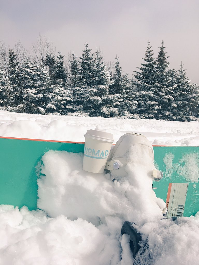 Great #FreshTracks this morning at <a href="/Sugarbush_VT/">Sugarbush, Vermont</a>. Work for your #Latte ! #coffeeTime