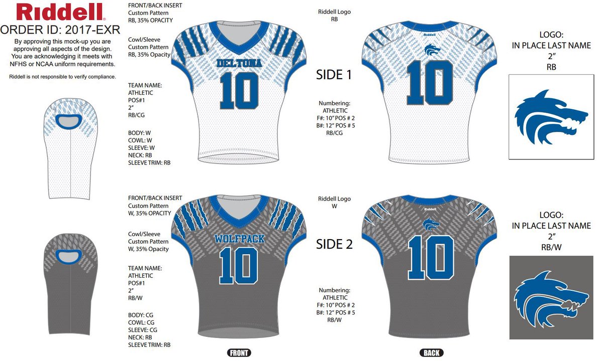 riddell custom football jerseys