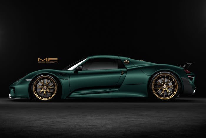 CarWaffle's tweet photo. Satin Dark Green #Porsche 918 "Hydra" is a jaw-dropper 😍😍 https://t.co/waN0UY5jT0 https://t.co/FVEcsruYMx