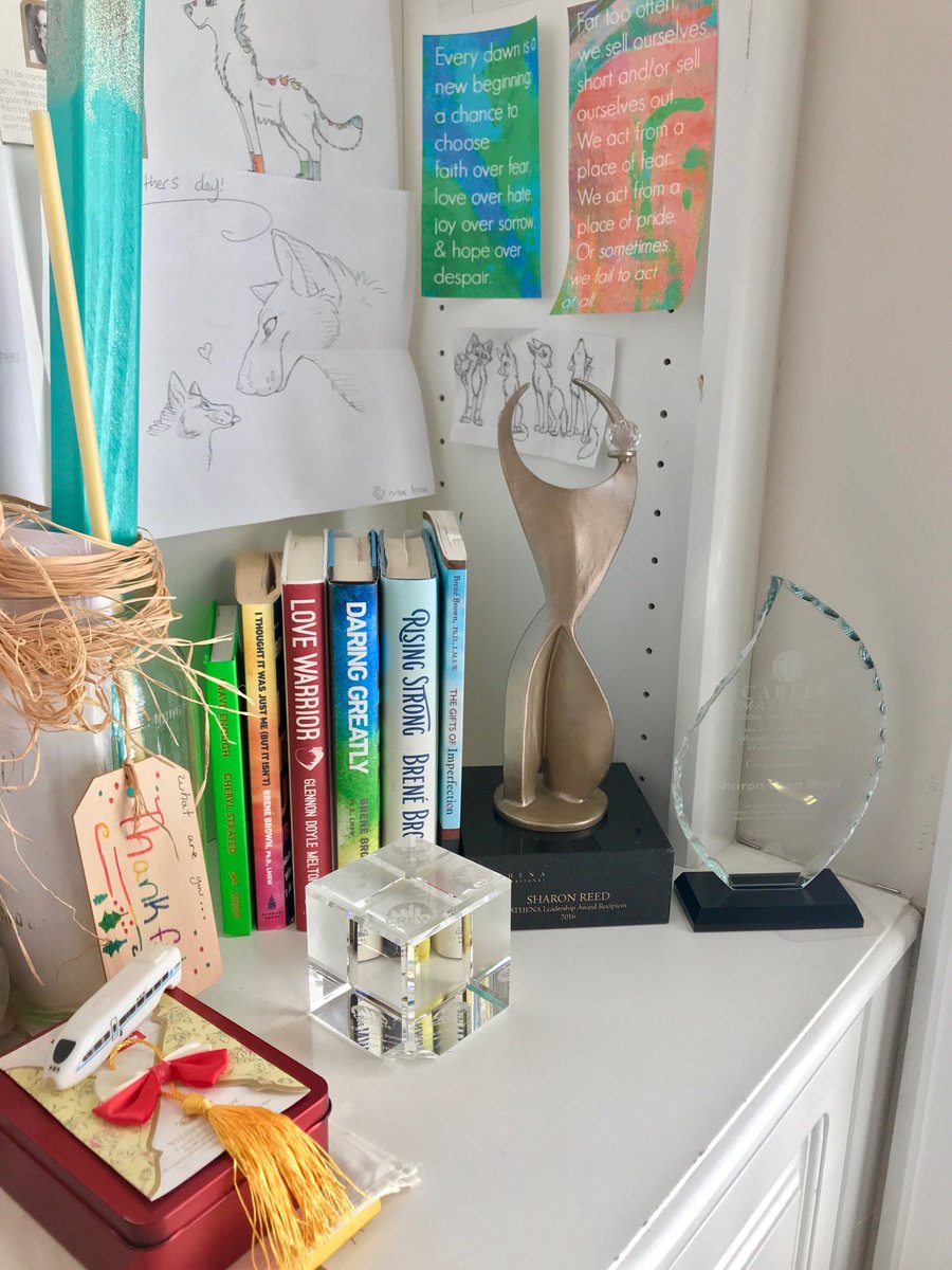 andrea_s_conner's tweet photo. Love this photo of the #ATHENAward from the desk of one of our amazing #ATHENAleaders, @sharonereed https://t.co/2EtyumT7gY