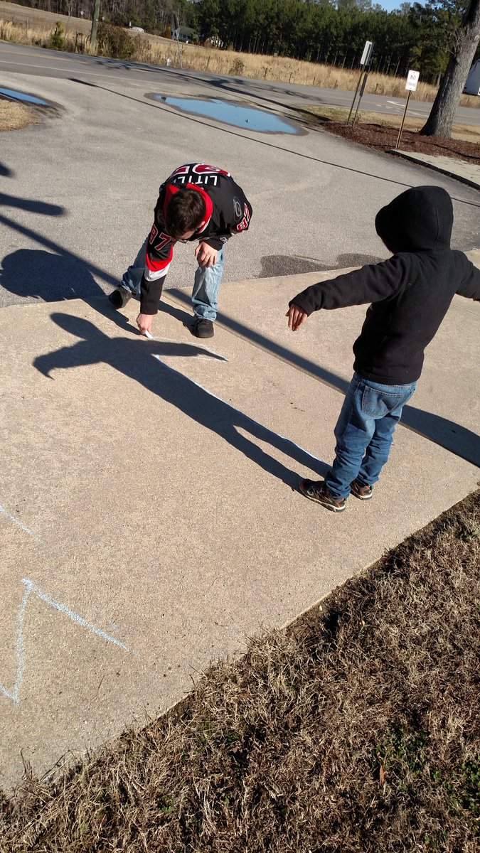 Tracing our shadows for Groundhog Day.