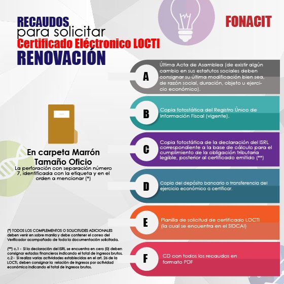 #Dato | ¿Cuáles son los recaudos para renovar a certificación Locti? goo.gl/qSLKyX
