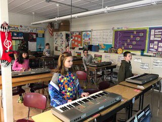 Learning to keyboard in Miss Bruner’s class