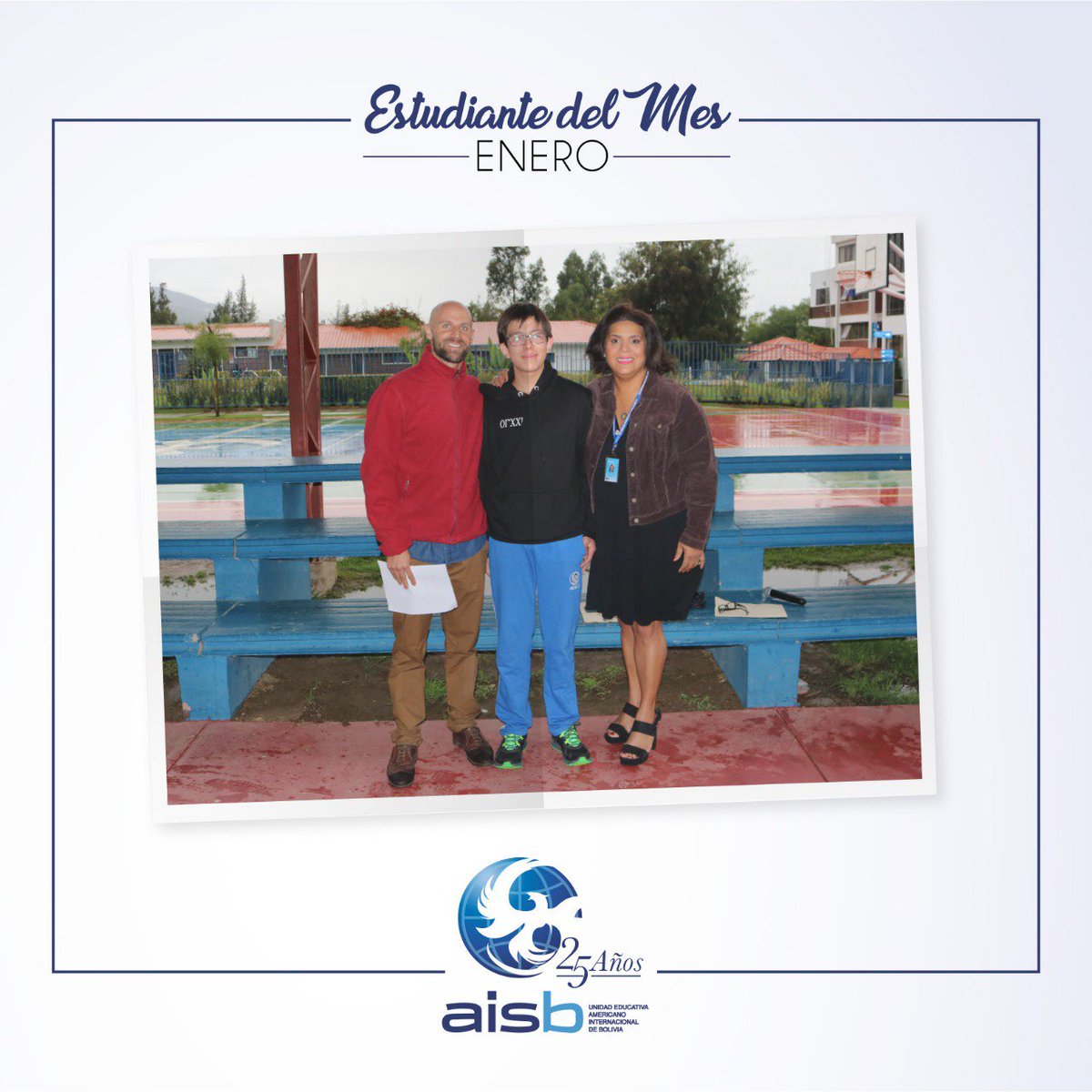 AISBolivia's tweet photo. Guillermo Ángel Mendoza Gutierrez de 9º grado es nuestro estudiante del mes.
¡Felicidades Guillermo! 
#AISB #EstudianteDelMes #Enero #AISB25años https://t.co/UmGgM9plBK