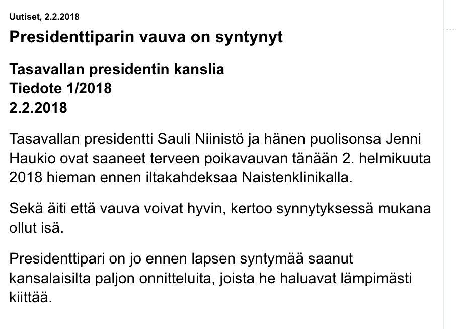 Presidenttiparin vauva on syntynyt: presidentti.fi/public/default…
