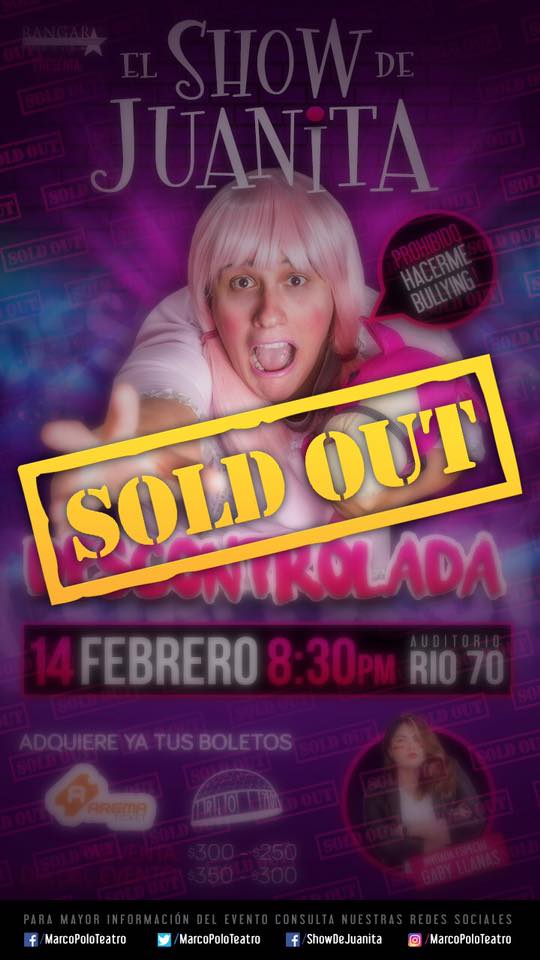Boletos Agotados! <a href="/juanita_bipolar/">Juanita Bipolar</a>  @AREMATICKET <a href="/AuditorioRio70/">Auditorio Río 70</a> <a href="/RobertoRangar/">Roberto Rangar®️</a> <a href="/multimediostv/">multimedios tv</a> <a href="/RegalaTeatro/">Regala Teatro</a> <a href="/QuePlanMty/">QuePlanMty</a>