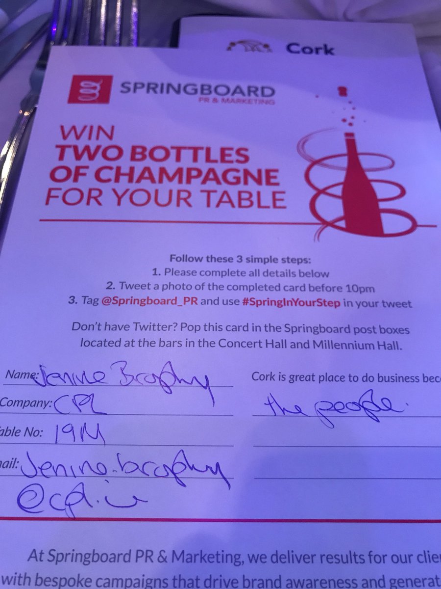jeninebrophy's tweet photo. Never say no to champers @springboard_pr #SpringInYourStep https://t.co/ZFQL54m2H6