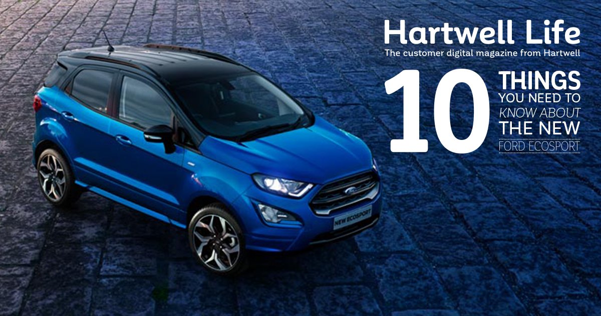 There is plenty to be excited about when it comes to The New Ford EcoSport. That’s why in this special edition of Hartwell LIFE we have selected ten features you simply need to know about the new SUV from Ford bit.ly/2s4C6e2