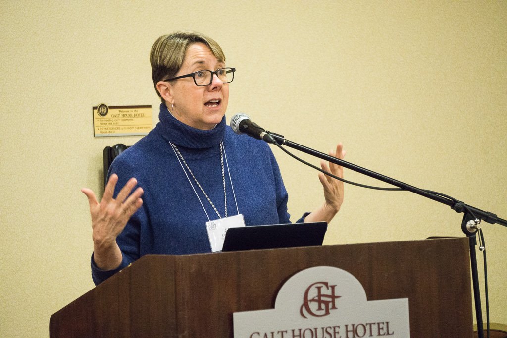 PresbyNews's tweet photo. #PCUSA Co-Moderator @jledmiston speaks on intersection of poverty and racism at #APCE2018: Awards luncheon honors excellence in Christian education https://t.co/6fqilo6xox @APCENET @Presbyterian https://t.co/3jF2TsdntO
