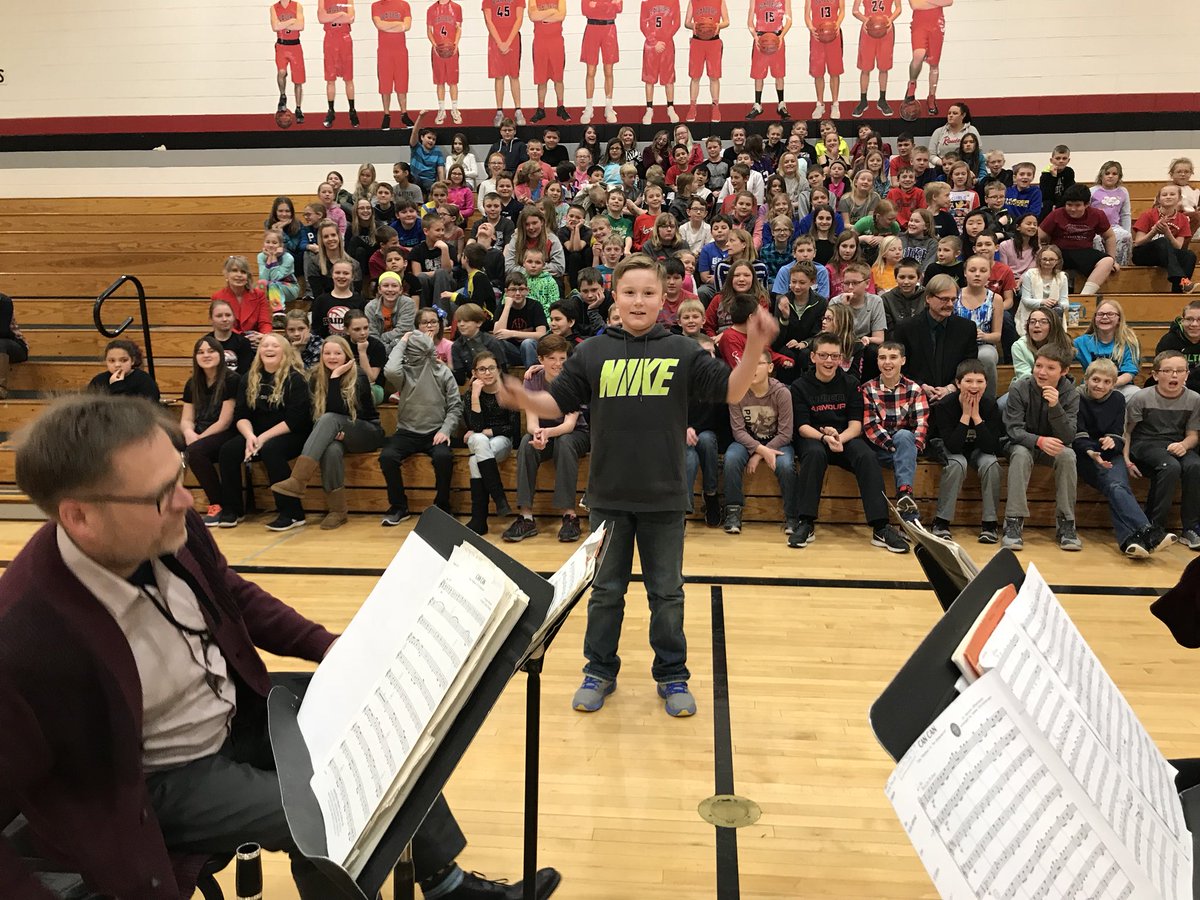 An elementary student conduct the wind quintet...   <a href="/ClassicalMPR/">YourClassical MPR</a>