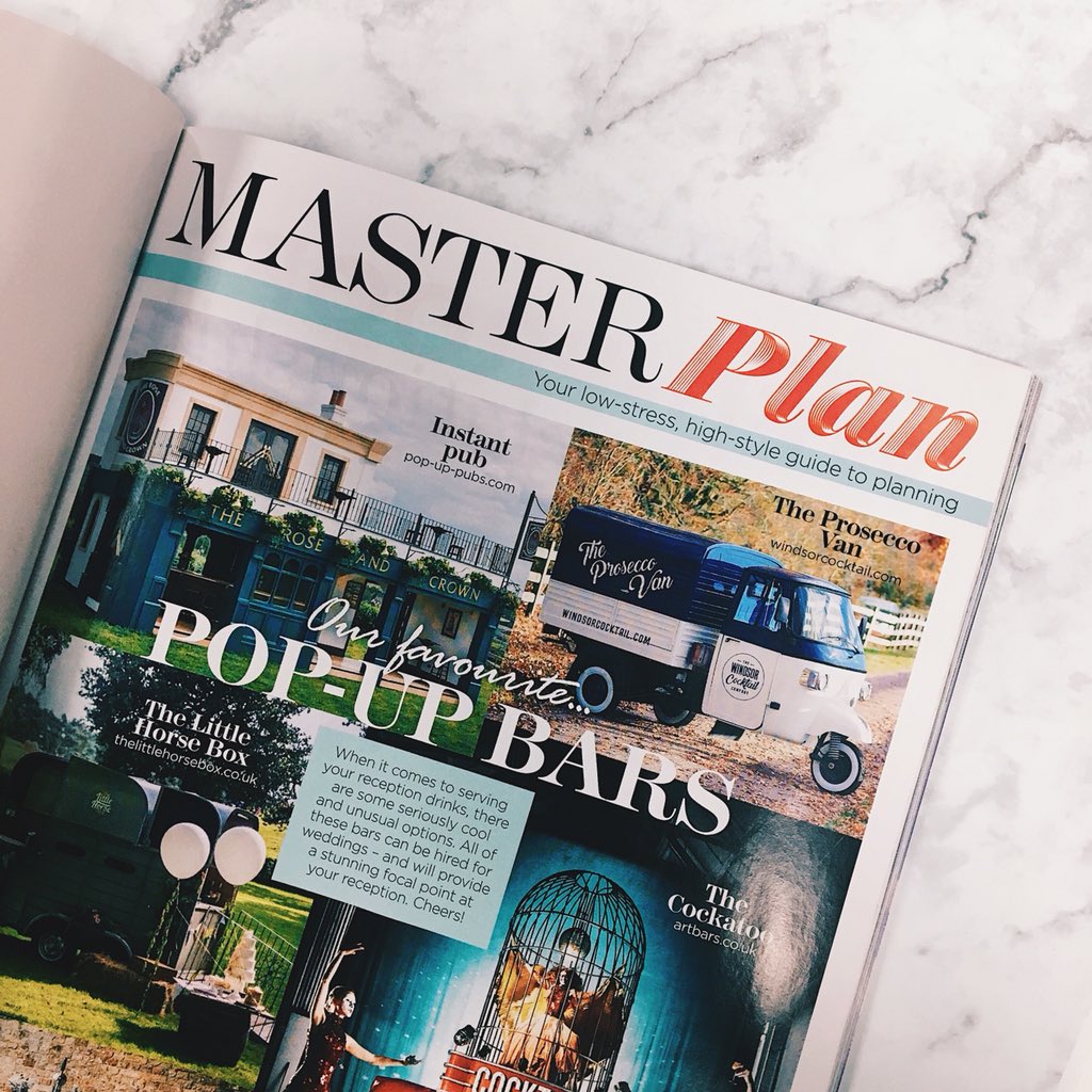 windsorcocktail's tweet photo. What an honour, the Prosecco Van has been featured in this month’s You &amp; Your Wedding magazine as one of their favourite pop-up bars! Thanks guys @youyourwedding 🥂🍾💛 #popupbar #proseccovan #windsorcocktail https://t.co/29di4OnjUS
