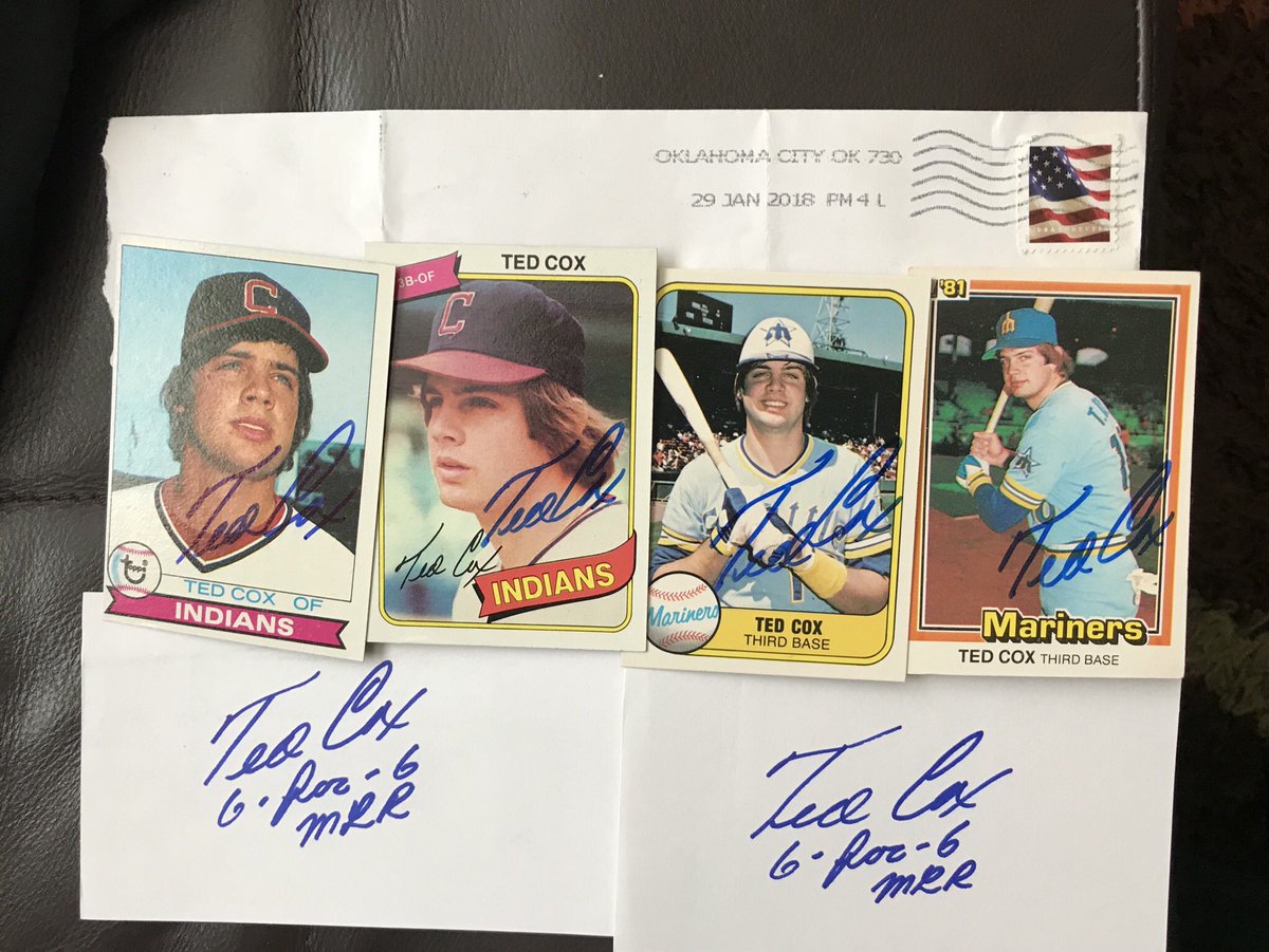 memorabiliaddy's tweet photo. #TedCox #baseball @Indians @MLB @MLBNetwork #TTM #AutographCollector #ClassAct #GreatGuy #ThankYou #TTMSuccess https://t.co/jPcRK0MJr6