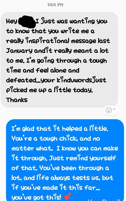 The power of kind words. A year later, she still reads my message from last January. I just wanted to<a href="/tag/ombre"class="tags"><span>#ombre</span></a><a href="/tag/normal"class="tags"><span>#normal</span></a>