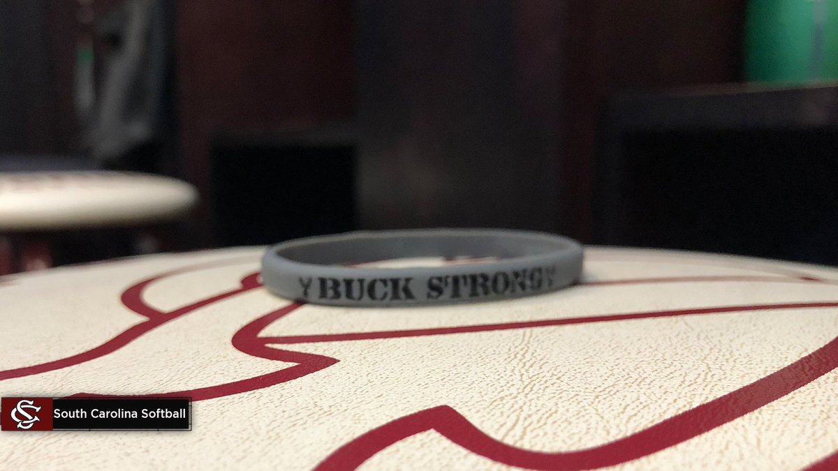 GamecockSoftbll's tweet photo. Carolina will be playing with a special wristband this season, as we will be #BuckStrong #Gamecocks https://t.co/Sgjd9zWJDb