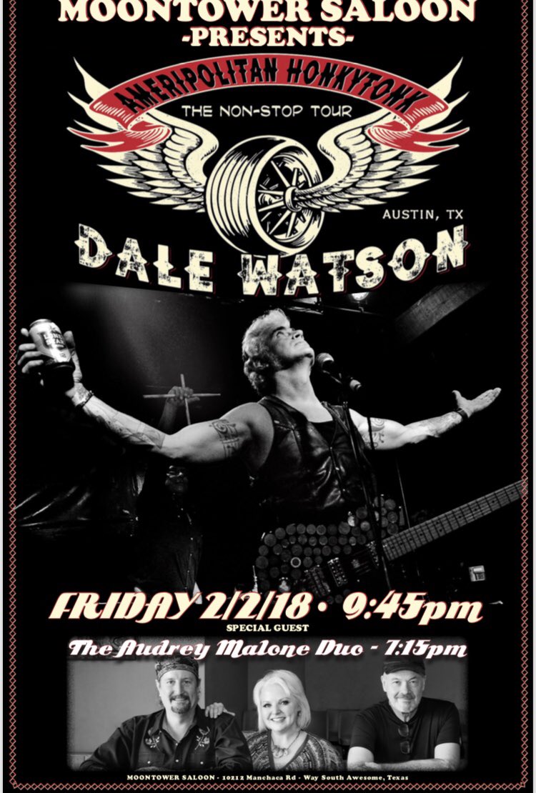 Tonight <a href="/MoontowerSaloon/">MOONTOWER SALOON CALENDAR</a> catch @TheDalewatson live! #LoneStar on special with swag! Don’t miss it! #atx #austin #do512 #atxmusic