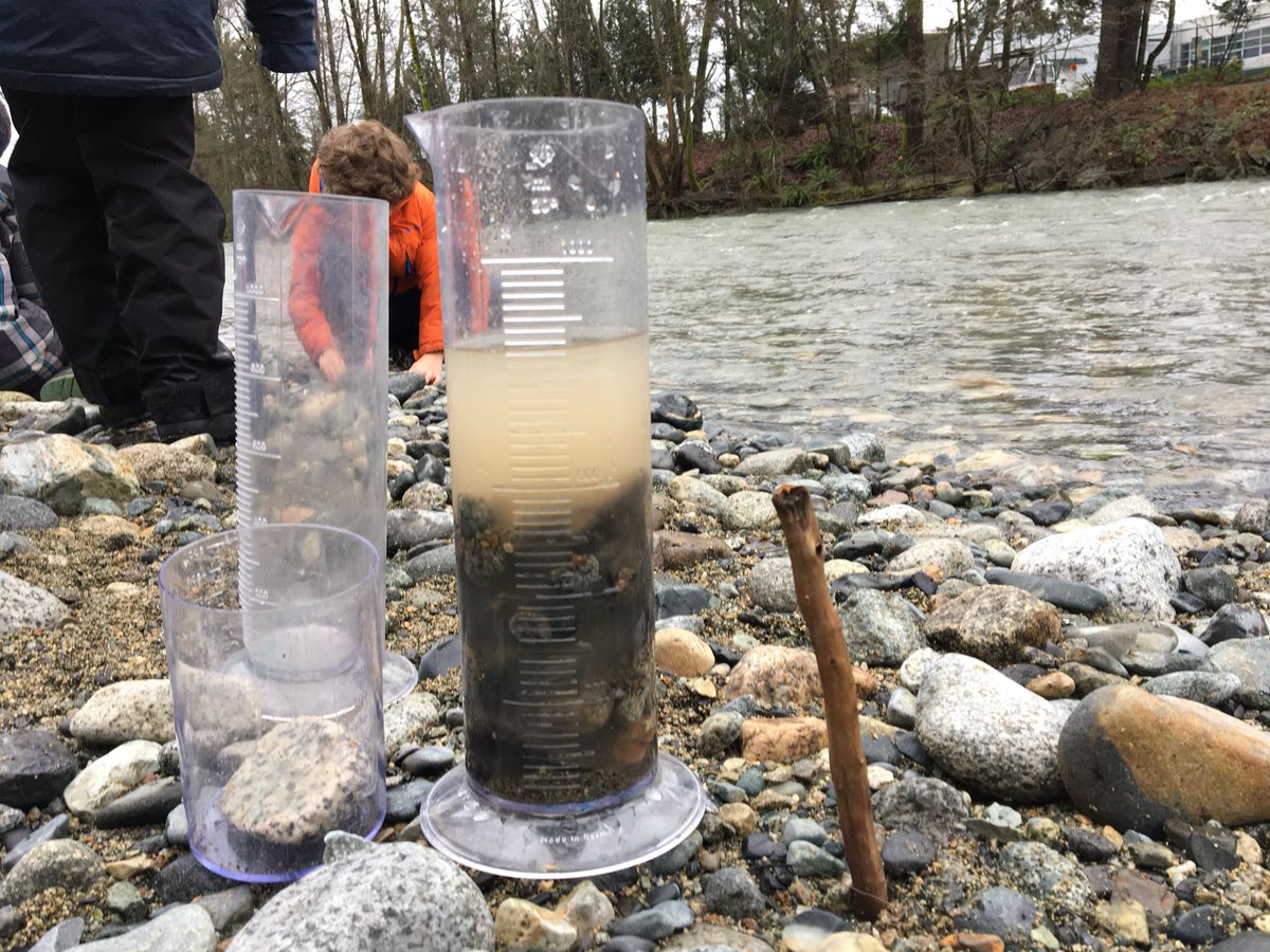 Great experiential learning happening today on our walking field trip. Using creek to simulate erosion #placebasedlearning <a href="/c_huds/">Cindy Hudson</a>