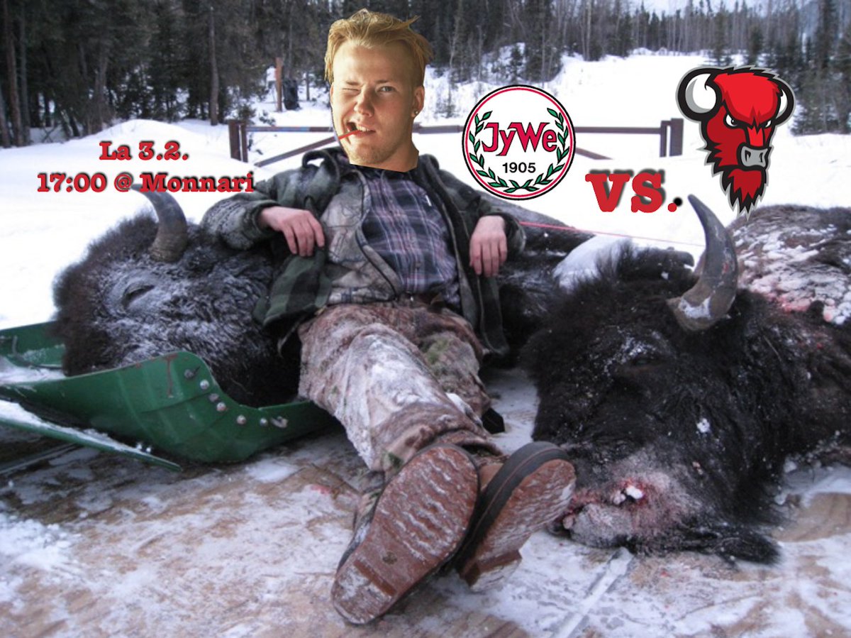 Huomenna #JyväskylänWeikot kohtaa <a href="/Biisonit/">BISONS</a>. Varokaa, @laurivaara valmiina metsälle! #M1DB #huudaWeikot #LetsNOgoBaisons