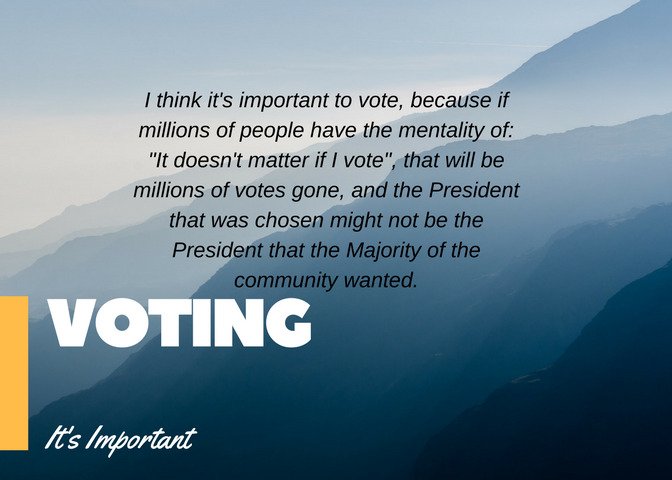 Emilio_NTHC's tweet photo. This is my thought on why it's important to vote.
#NTHCVoice #NTHC10 @NthSaucier @Janelle @22MillionVotes https://t.co/Rd7kNPYszU