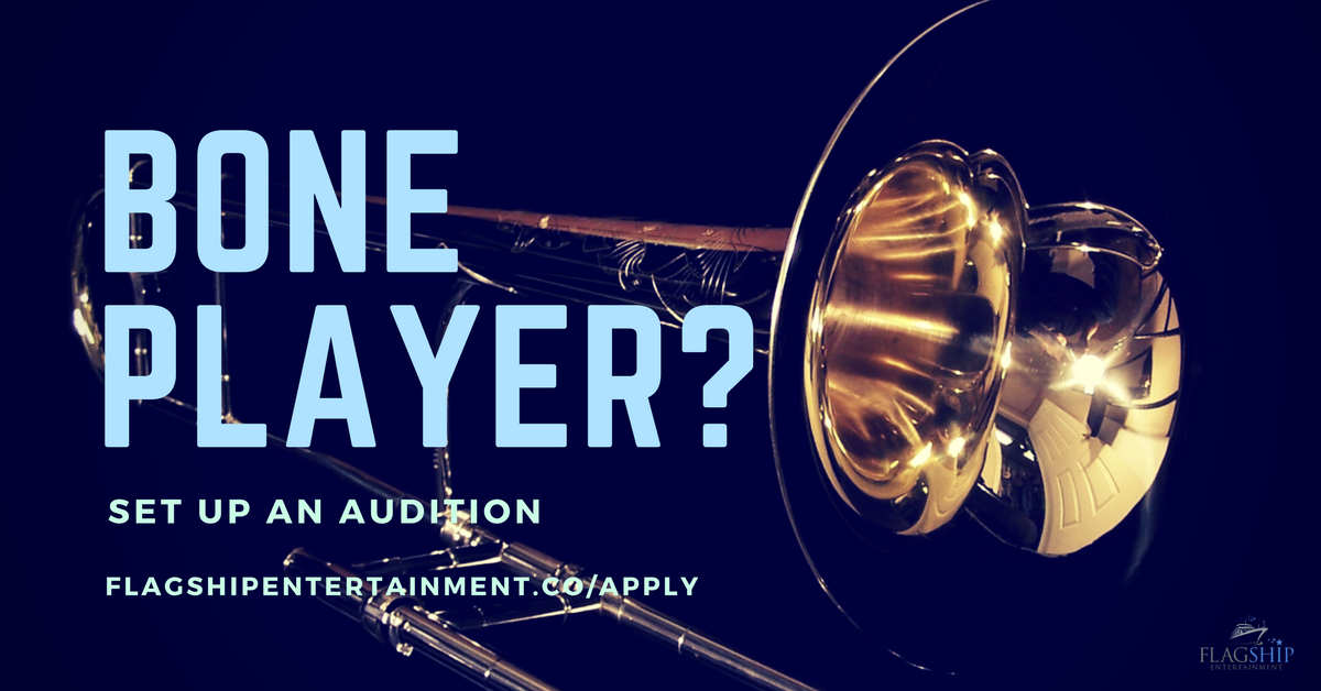 Flagship_Ent's tweet photo. Are you a talented #trombonist? We have a new opening in the showband onboard a major cruise line! Apply today to set up an audition https://t.co/drrX9ftQzl  
#trombone #auditions #musicians #FlagshipEntertainment https://t.co/0lOCAR6Kzf
