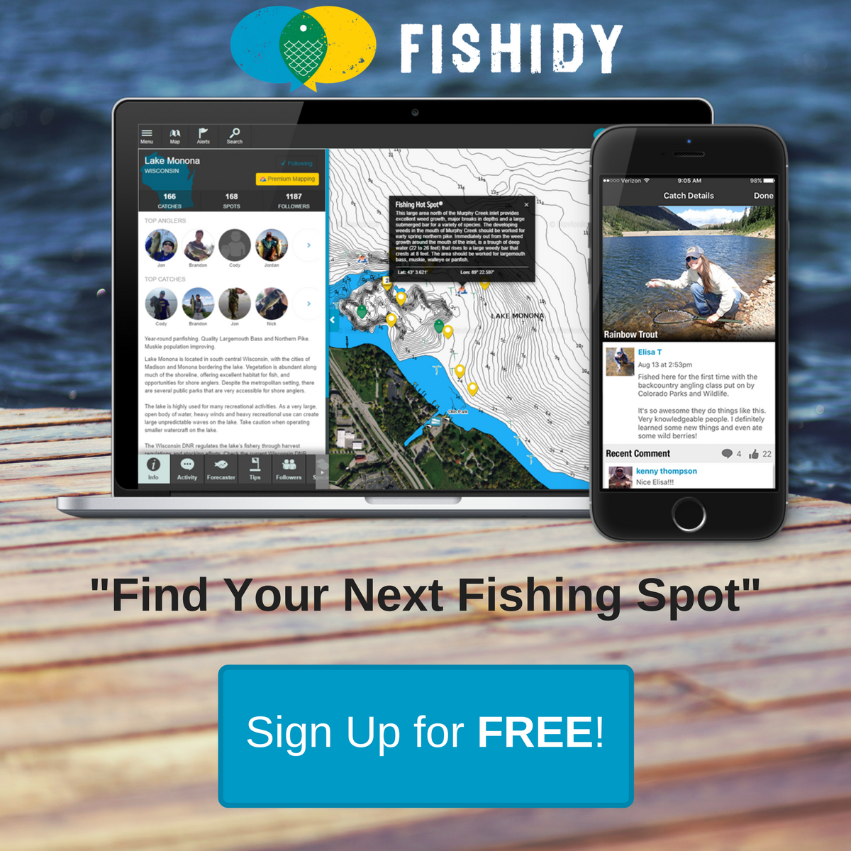 Fishidy's tweet photo. With over 25,000 local waterway communities, @Fishidy can help you find the best places to fish! Learn more --> https://t.co/iENsusZO04 #fishingmaps #logyourcatch #fishingapp https://t.co/rlJJECfRXk