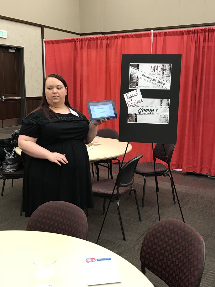 JessiePingry's tweet photo. Presented for the first time at a professional teaching conference! It was scary but I survived! #OMLEA18 https://t.co/Y3Wun4SJPL