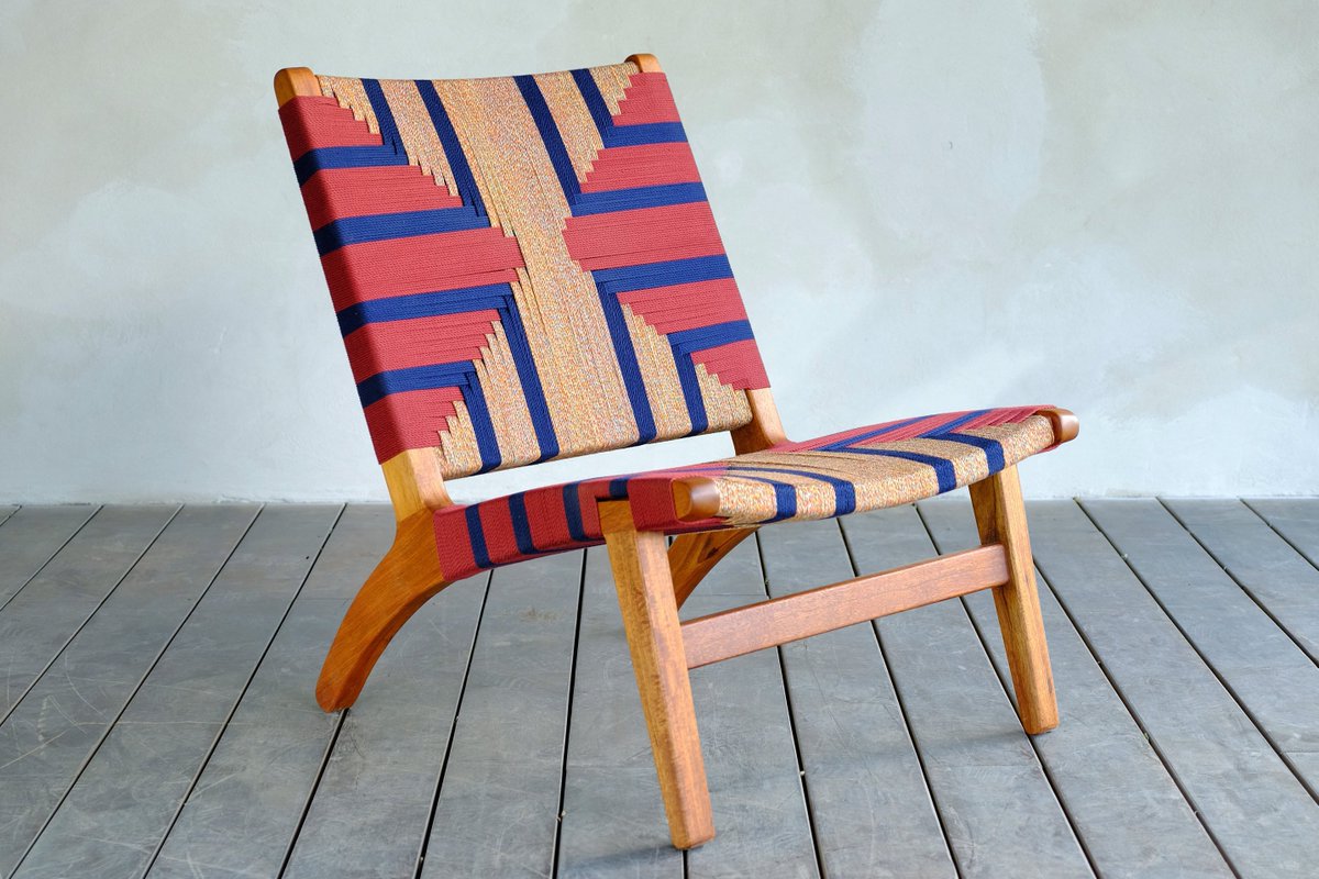In Stock and ready to ship from our #etsy shop etsy.me/2EBa0K5 #furniture #midcenturymodern #loungechair #midcenturychair #accentchairs #pattern #hardwoodfurniture #handcrafted #danishmodern #lounger #midmod #handwoven #mcm