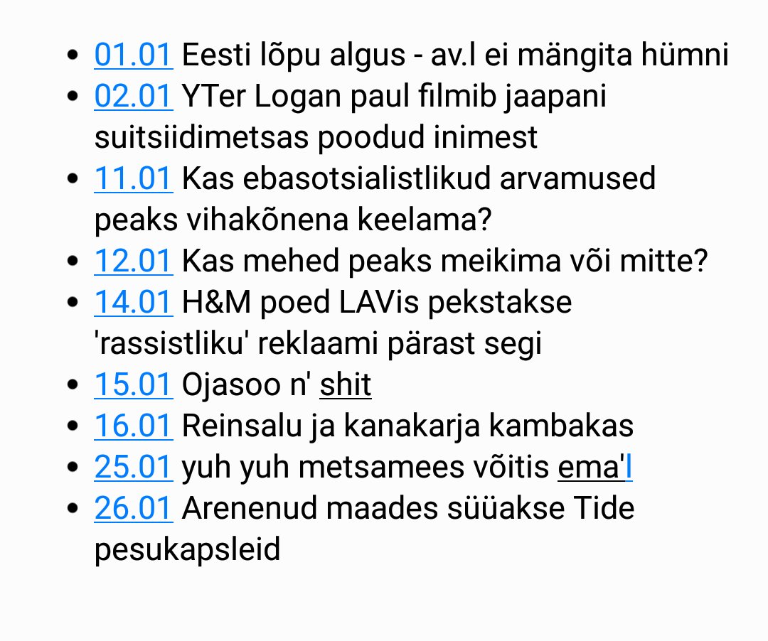 AvasaluKert's tweet image. Ahjaa ma ju pidasin jaanuaris väikestviisi draamapäevikut
Parema veebruari terviseks