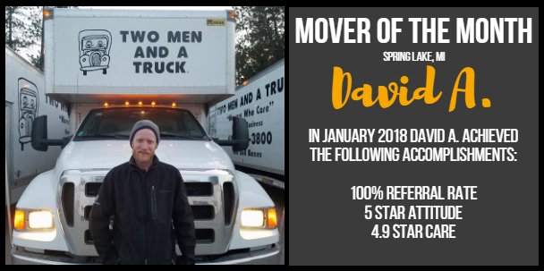 David A. has been chosen as Spring Lake's #MoverOfTheMonth! He was chosen by his peers for his positive attitude and can-do personality. When he isn't Moving People Forward, David A. is making music his band! 🎤