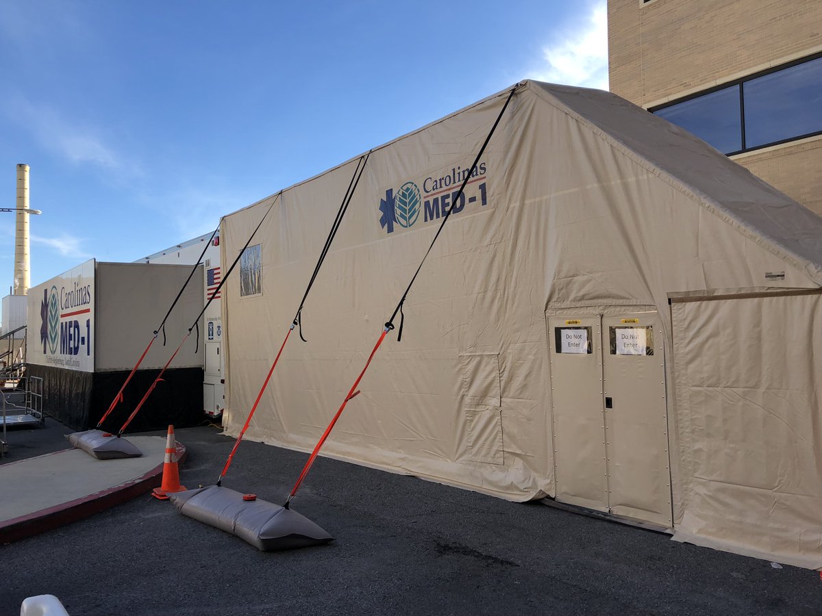 Grady's 14-bed mobile emergency department has treated about 100 patients a day in the first 3 days since its opening on Tuesday. #WeAreEssential #AtlantaCantLiveWithoutGrady
