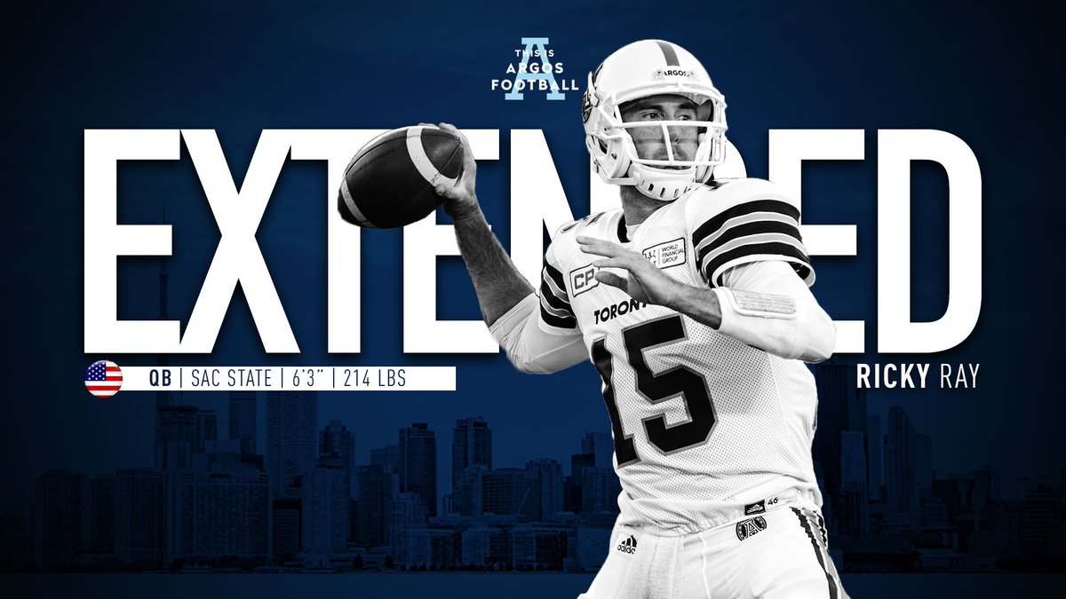 TorontoArgos's tweet image. OFFICIAL: Ricky Ray will return to Toronto in 2018!

🗞 » ow.ly/r0px30iaJhB 

#ArgosFootball #CFL