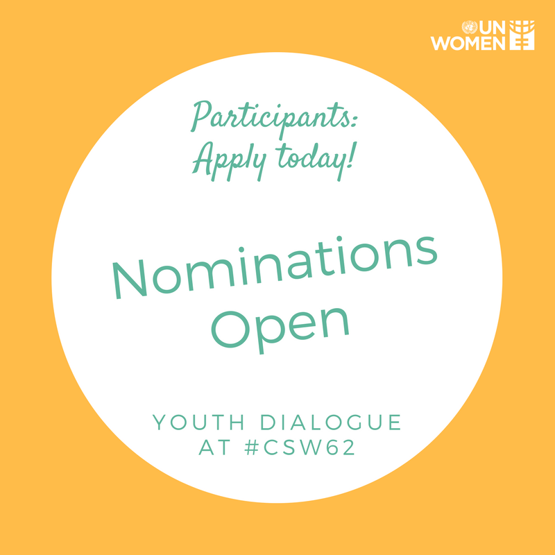 UN_CSW's tweet photo. Mark your calendars!

#CSW62 Youth Dialogue is  17 March 2018

Apply here: https://t.co/QXkfMaWCxp https://t.co/uAQd1350Df