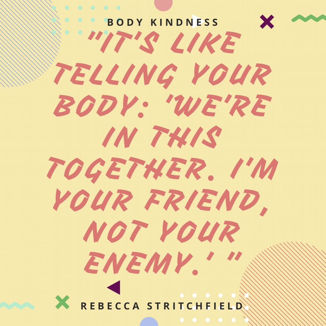 Celestetherapy's tweet photo. #bodykindness #selfcare #selfcareeveryday #mybodyisnotmyenemy @ScritchfieldRD https://t.co/A6pzPtcTzl