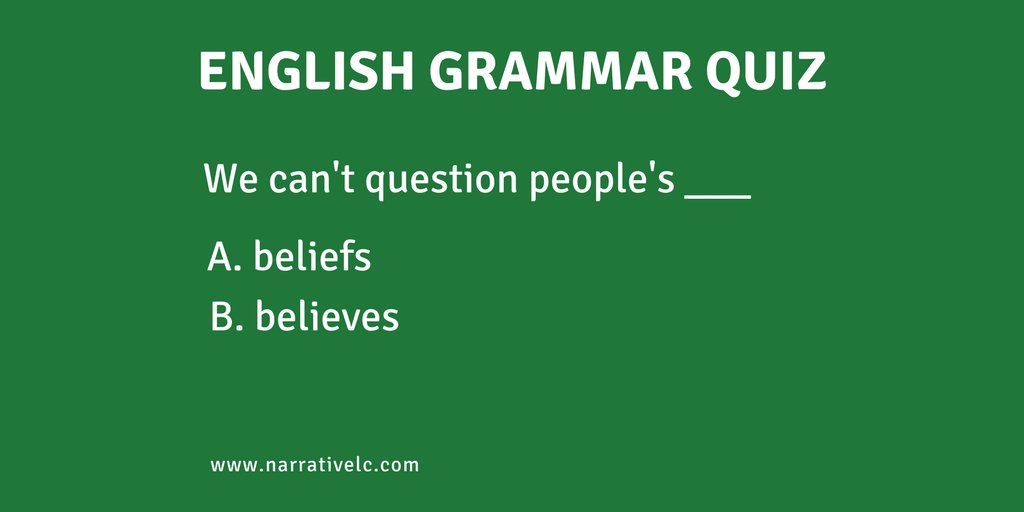 narrativelc_nlc's tweet image. Try answering this grammar test using your English skills. Is it A or B?
--
#SaturdayTest #Grammar #English #LearnEnglishOnline #EnglishTutorial #ESL #EnglishTeachers