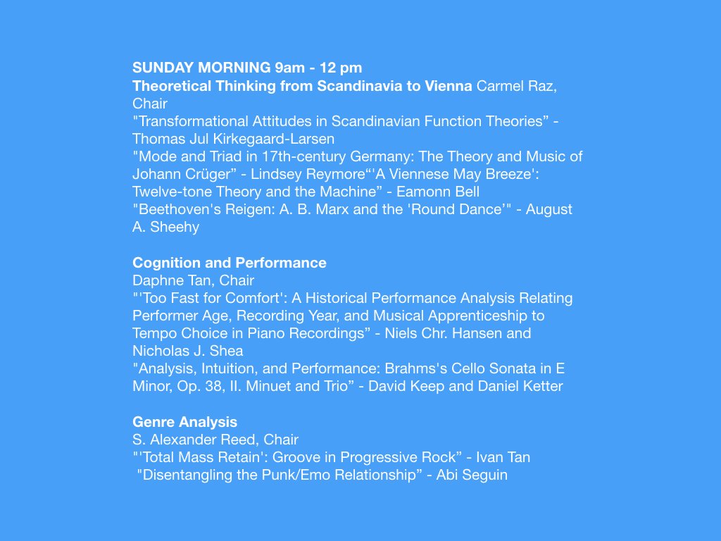 Society For Music Theory On Twitter The Program For The