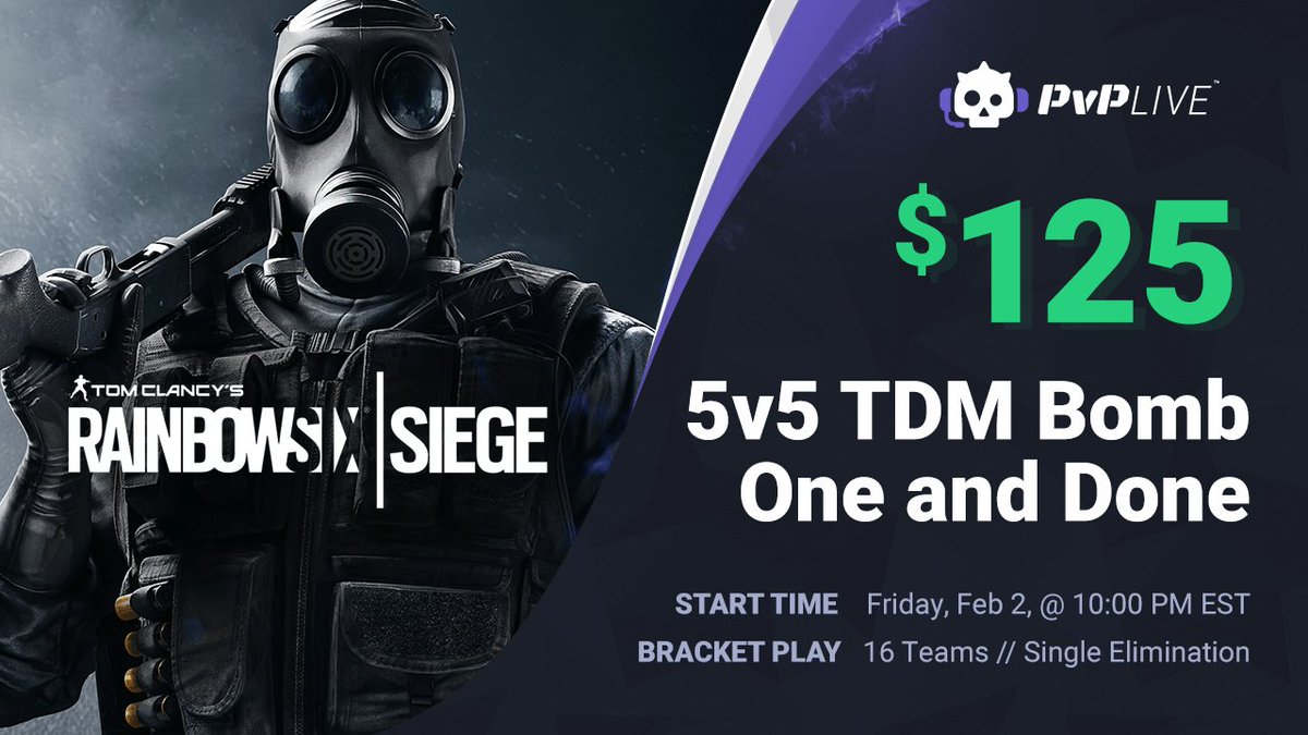 PVPLiveR6's tweet photo. Pub stomping getting a little dull? Play against real squads and real competition in this @Rainbow6Game tournament.

PS4: https://t.co/uaNgxvjGhC
XB1: https://t.co/UKIET1mFRB https://t.co/nc3zXs2dzT