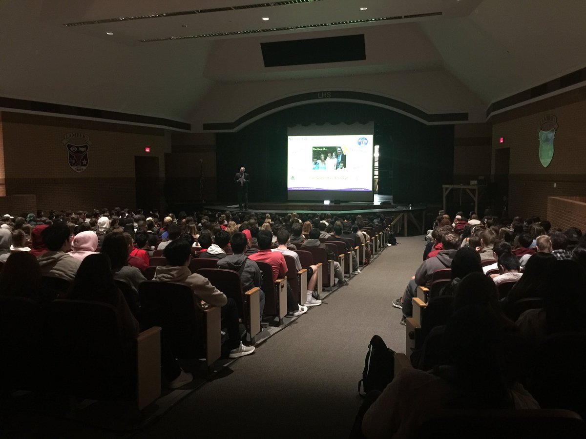 JenniferBDaniel's tweet photo. @LambertHS had the honor of hosting John Trautwein as a guest speaker. He had an amazing message of togetherness for our students. #loveyaman @wtllambert @WillToLiveOrg https://t.co/WsED2V4Nzc
