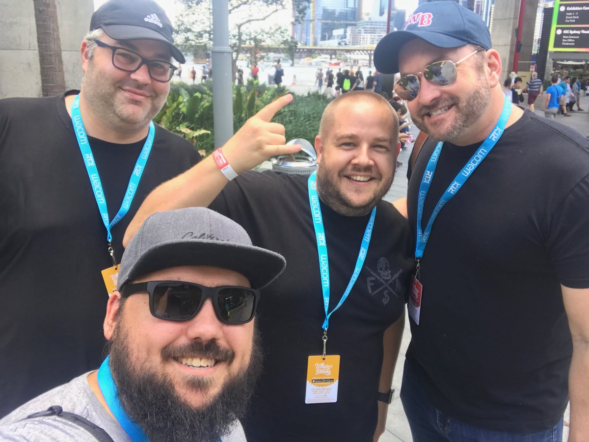 eggbertegg's tweet image. Sick! #RTXSYDNEY @IC1P_Daniel @IC1P_Troy @eggbertegg with the man of the Weekend @burnie thx for showing so much love to us #Aussies @RTXSydney