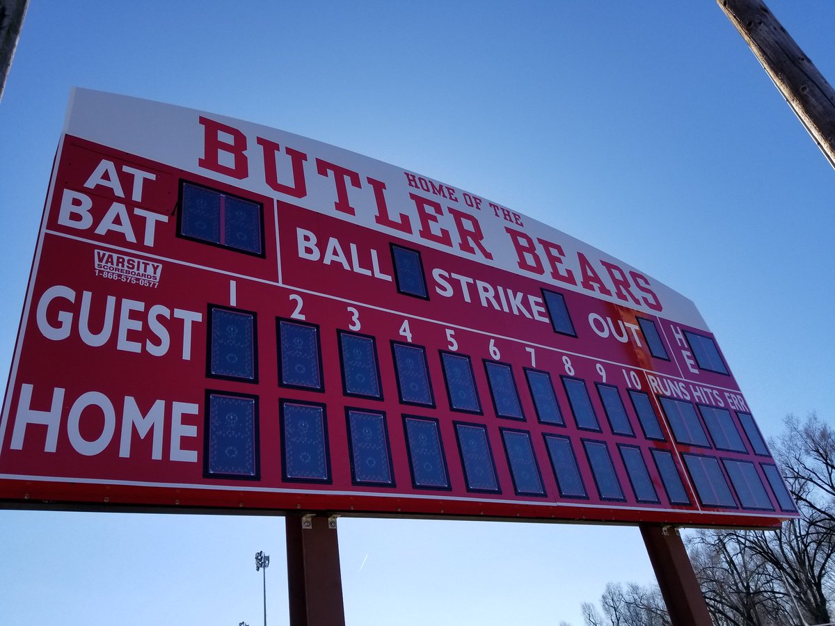 BTHSBaseball's tweet photo. So this happened today... Huge thanks to the #ButlerBaseballFamily for the support in getting this project complete! https://t.co/HQM0mhil51