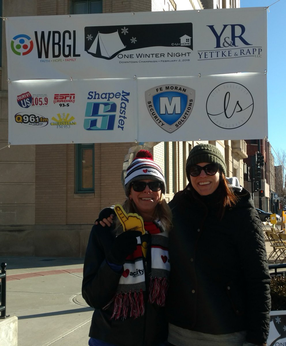 Insure_w_Snyder's tweet photo. Sarah Marshky and Nikki Jones in our Champaign office are out supporting CU at Home's #OneWinterNight event!
Be sure to stop by and say hi!
Check out https://t.co/rxV08VGliH https://t.co/AEApsDIxsM