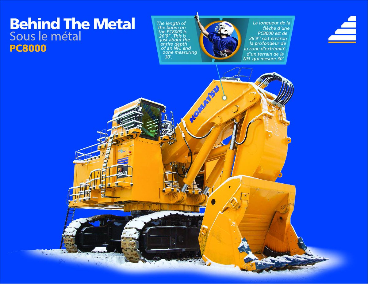 SMSEquipmentInc's tweet photo. Did you know? The length of the boom on the #PC8000 is 26'9". This is just about the entire depth of an NFL end zone measuring 30'
#FunFactFriday #Komatsu #Dozer #Superbowl https://t.co/mufpqQyFN9