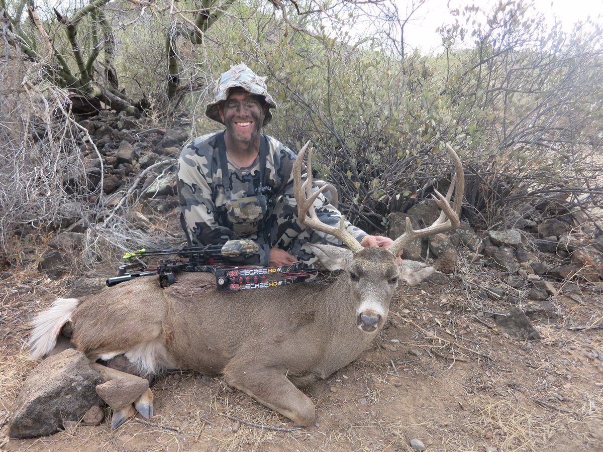 PSEBows's tweet photo. Wow! Lifelong PSE shooter Matt Liljenquist drops this 127 4/8 Arizona Coues deer with his Decree HD after three years of videoing the giant. #Bowhunting #ShootPSE https://t.co/rbDPZXoHuy