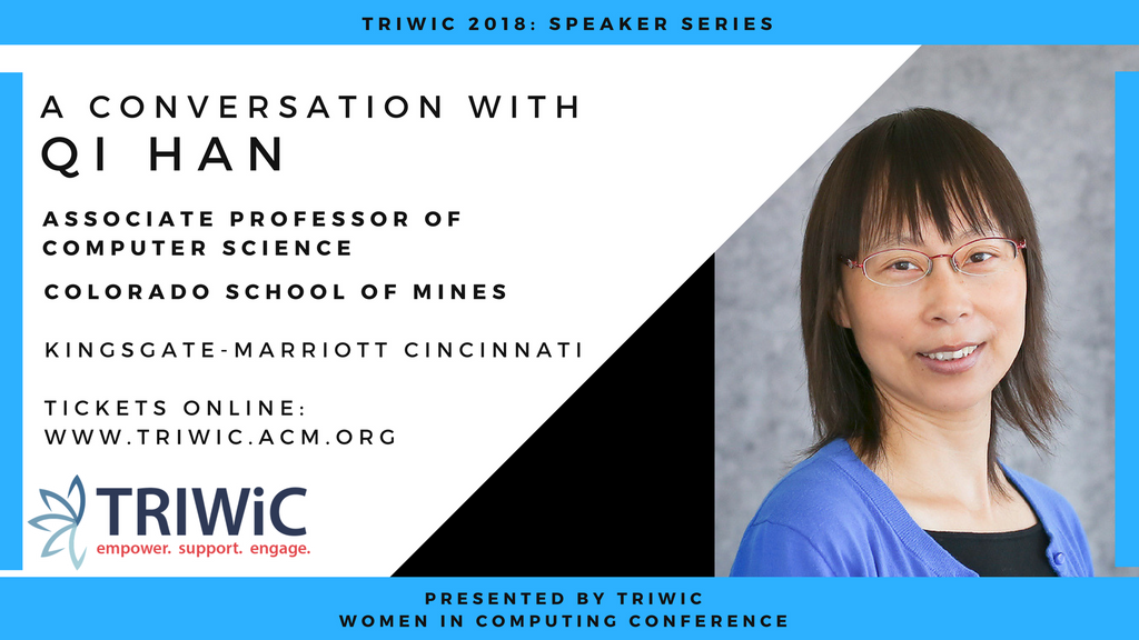 acm_triwic's tweet photo. Day 8: Introducing Qi Han, one of the speakers at TRiWIC 18! We have an exciting schedule and speakers. Learn more here: https://t.co/uX1pBIiS2Q https://t.co/1KkcOQRLMw