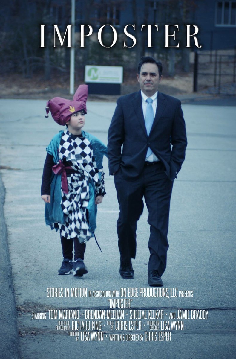 Chris_Esper's tweet photo. Very excited to share the #poster for an upcoming short silent drama I wrote and directed, "Imposter." It was such a blast working with @On_Edge_Pro. We are currently in post-production. #impostershortfilm #onedgeproductions #storiesinmotion #anxietyawarness #shortfilm https://t.co/BM8yhQ3H6l